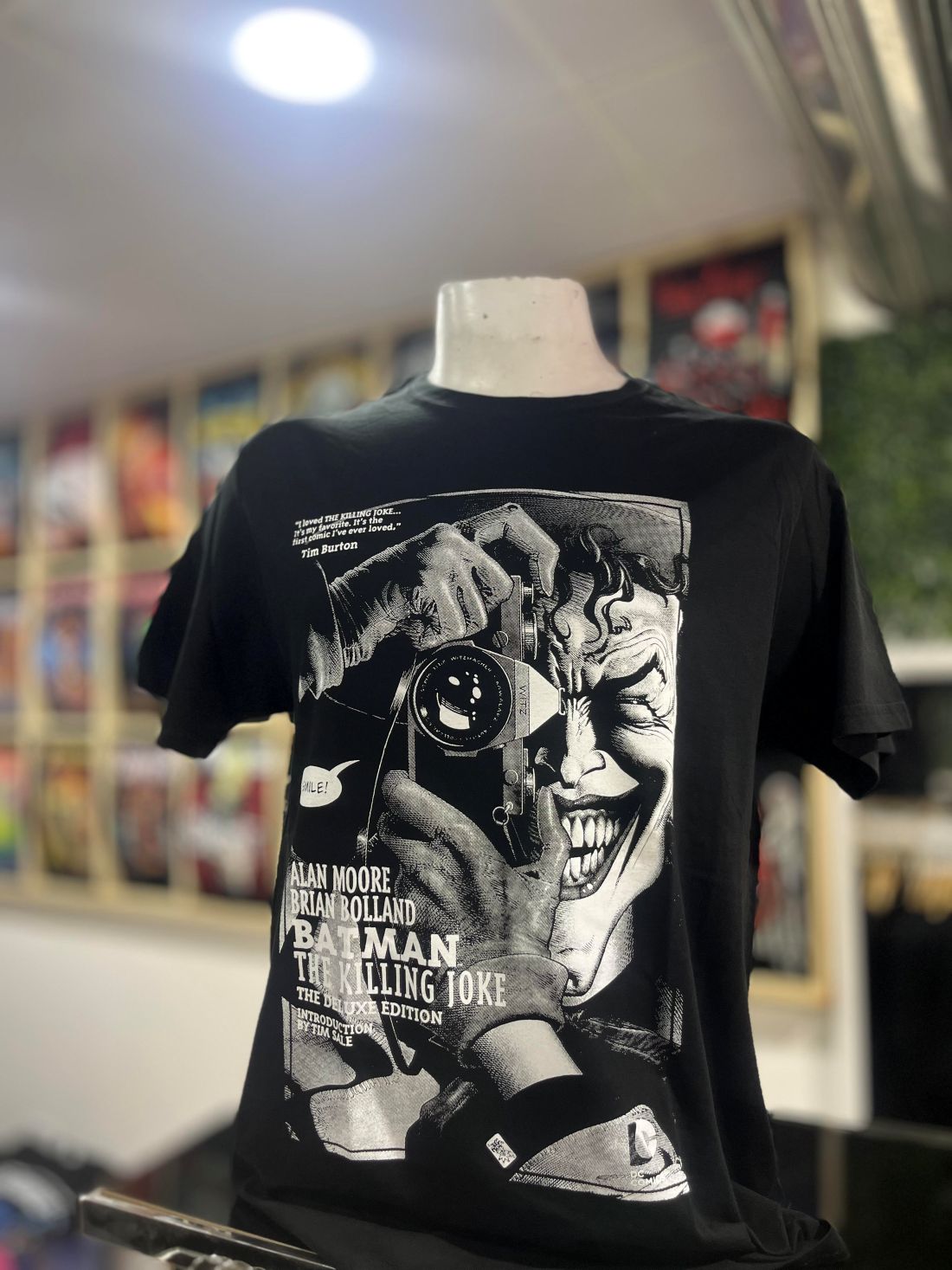 polera guason negra estampado
