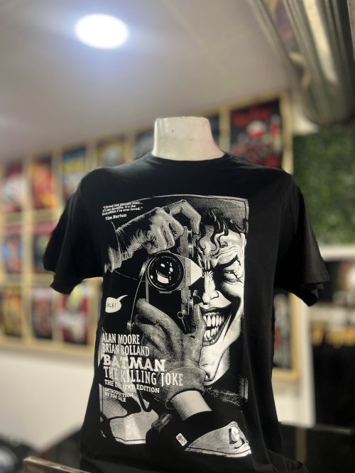 polera guason negra estampado
